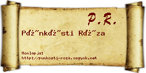 Pünkösti Róza névjegykártya